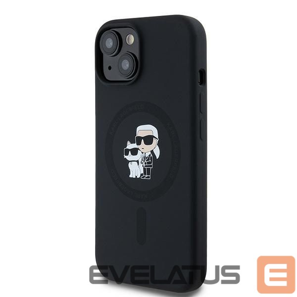Другой аксессуар для телефона Karl Lagerfeld Karl Lagerfeld Silicone Karl&Choupette MagSafe case for iPhone 15 Plus / 14 Plus - black