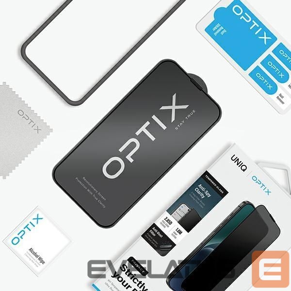 Другой аксессуар для телефона UNIQ Uniq Optix Privacy tempered glass for iPhone 15 Pro with applicator