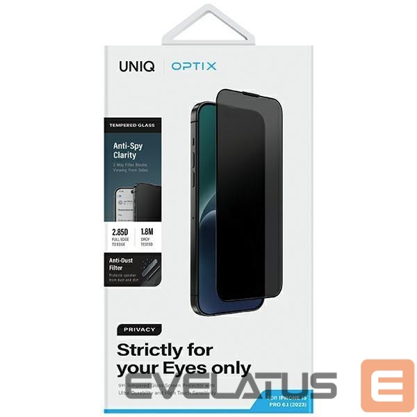 Другой аксессуар для телефона UNIQ Uniq Optix Privacy tempered glass for iPhone 15 Pro with applicator