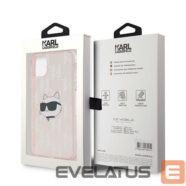 Другой аксессуар для телефона Karl Lagerfeld Karl Lagerfeld IML Choupette Head & Monogram case for iPhone 11 / Xr - pink