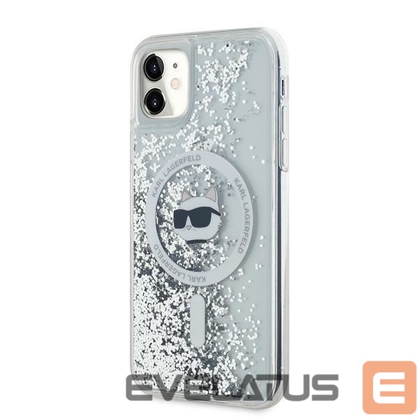 Другой аксессуар для телефона Karl Lagerfeld Karl Lagerfeld Liquid Glitter Choupette Head MagSafe Case for iPhone 11 / Xr - Transparent