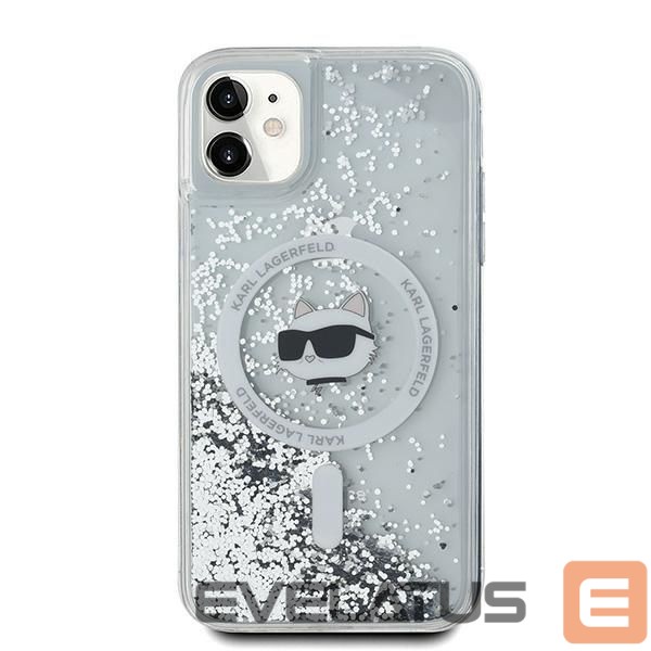 Другой аксессуар для телефона Karl Lagerfeld Karl Lagerfeld Liquid Glitter Choupette Head MagSafe Case for iPhone 11 / Xr - Transparent
