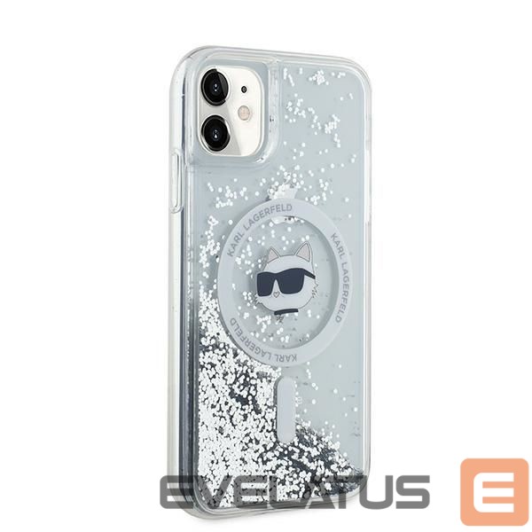 Другой аксессуар для телефона Karl Lagerfeld Karl Lagerfeld Liquid Glitter Choupette Head MagSafe Case for iPhone 11 / Xr - Transparent