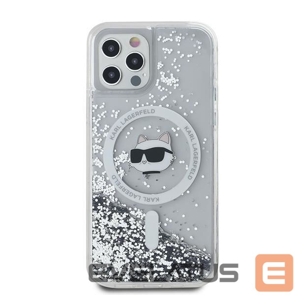 Другой аксессуар для телефона Karl Lagerfeld Karl Lagerfeld Liquid Glitter Choupette Head MagSafe Case for iPhone 12 / 12 Pro - Transparent