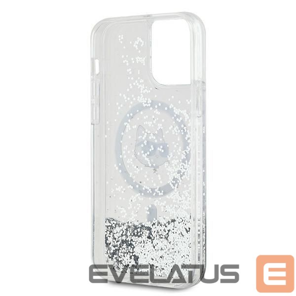 Другой аксессуар для телефона Karl Lagerfeld Karl Lagerfeld Liquid Glitter Choupette Head MagSafe Case for iPhone 12 / 12 Pro - Transparent