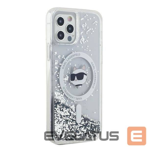 Другой аксессуар для телефона Karl Lagerfeld Karl Lagerfeld Liquid Glitter Choupette Head MagSafe Case for iPhone 12 / 12 Pro - Transparent