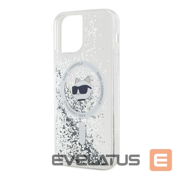 Другой аксессуар для телефона Karl Lagerfeld Karl Lagerfeld Liquid Glitter Choupette Head MagSafe Case for iPhone 12 / 12 Pro - Transparent