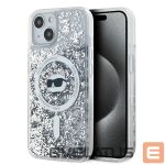 Другой аксессуар для телефона Karl Lagerfeld  Karl Lagerfeld Liquid Glitter Choupette Head MagSafe case for iPhone 13 - transparent 