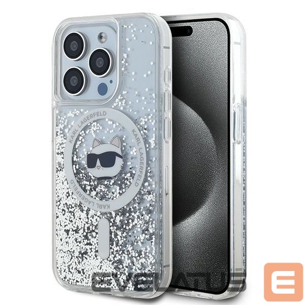 Другой аксессуар для телефона Karl Lagerfeld Karl Lagerfeld Liquid Glitter Choupette Head MagSafe case for iPhone 14 Pro Max - transparent