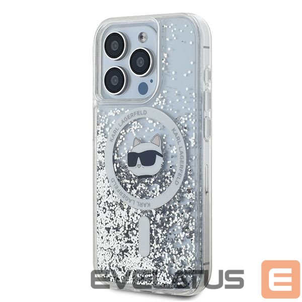 Другой аксессуар для телефона Karl Lagerfeld Karl Lagerfeld Liquid Glitter Choupette Head MagSafe case for iPhone 14 Pro Max - transparent