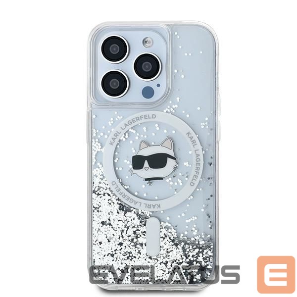 Другой аксессуар для телефона Karl Lagerfeld Karl Lagerfeld Liquid Glitter Choupette Head MagSafe case for iPhone 14 Pro Max - transparent