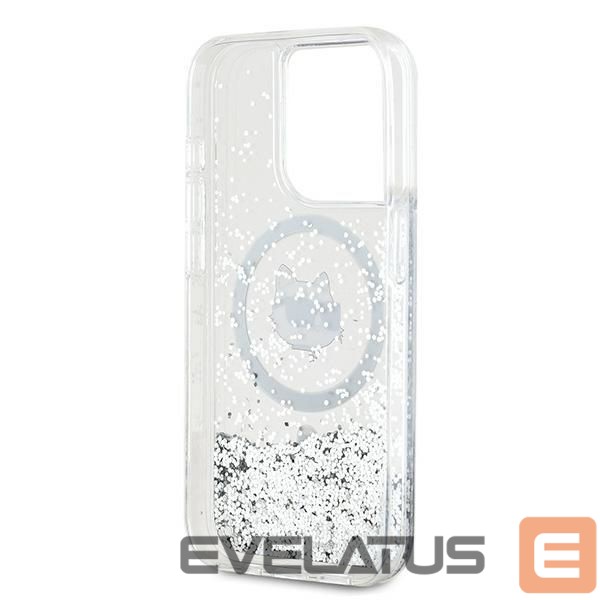 Другой аксессуар для телефона Karl Lagerfeld Karl Lagerfeld Liquid Glitter Choupette Head MagSafe case for iPhone 14 Pro Max - transparent