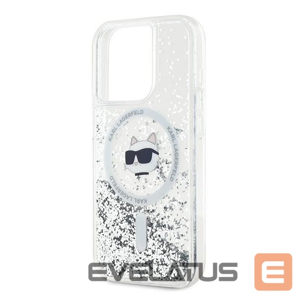 Другой аксессуар для телефона Karl Lagerfeld Karl Lagerfeld Liquid Glitter Choupette Head MagSafe case for iPhone 14 Pro Max - transparent