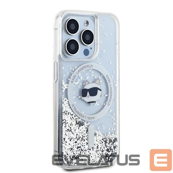 Другой аксессуар для телефона Karl Lagerfeld Karl Lagerfeld Liquid Glitter Choupette Head MagSafe case for iPhone 14 Pro Max - transparent
