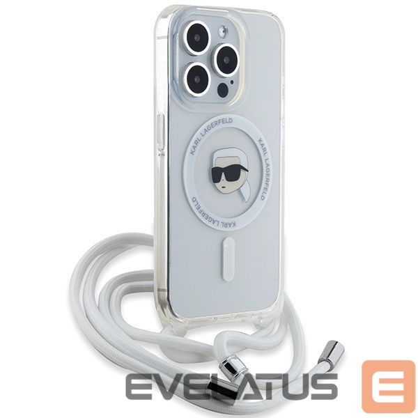 Другой аксессуар для телефона Karl Lagerfeld Karl Lagerfeld Crossbody IML Karl Head MagSafe case for iPhone 15 Pro - transparent