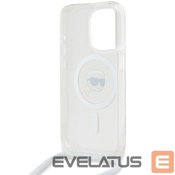 Другой аксессуар для телефона Karl Lagerfeld Karl Lagerfeld Crossbody IML Karl Head MagSafe case for iPhone 15 Pro - transparent