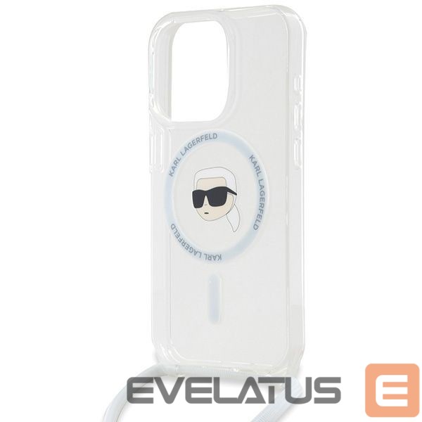 Другой аксессуар для телефона Karl Lagerfeld Karl Lagerfeld Crossbody IML Karl Head MagSafe case for iPhone 15 Pro - transparent