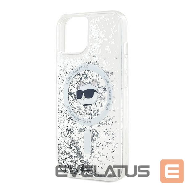 Другой аксессуар для телефона Karl Lagerfeld Karl Lagerfeld Liquid Glitter Choupette Head MagSafe case for iPhone 15 / 14 / 13 - transparent