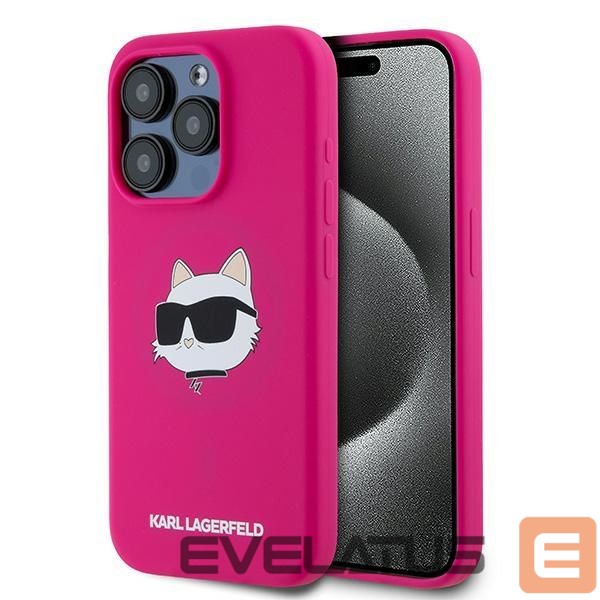 Другой аксессуар для телефона Karl Lagerfeld Karl Lagerfeld Silicone Choupette Head MagSafe case for iPhone 15 Pro Max - pink