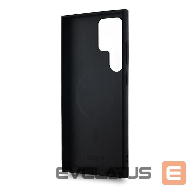 Другой аксессуар для телефона DKNY DKNY Leather Checkered Mono Pattern MagSafe Case for Samsung Galaxy S24 Ultra - Black