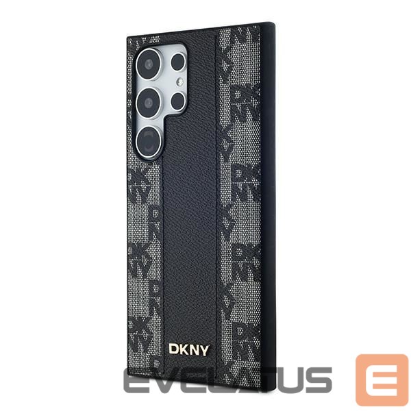 Другой аксессуар для телефона DKNY DKNY Leather Checkered Mono Pattern MagSafe Case for Samsung Galaxy S24 Ultra - Black
