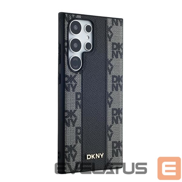 Другой аксессуар для телефона DKNY DKNY Leather Checkered Mono Pattern MagSafe Case for Samsung Galaxy S24 Ultra - Black