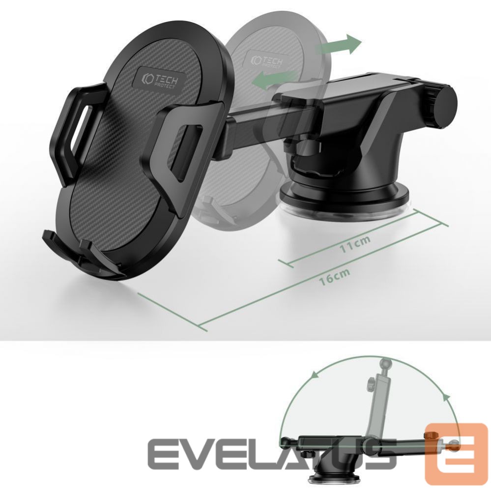 Авто держатель Tech-Protect Tech-Protect V1 Car Phone Holder for Windshield/Cockpit - Black