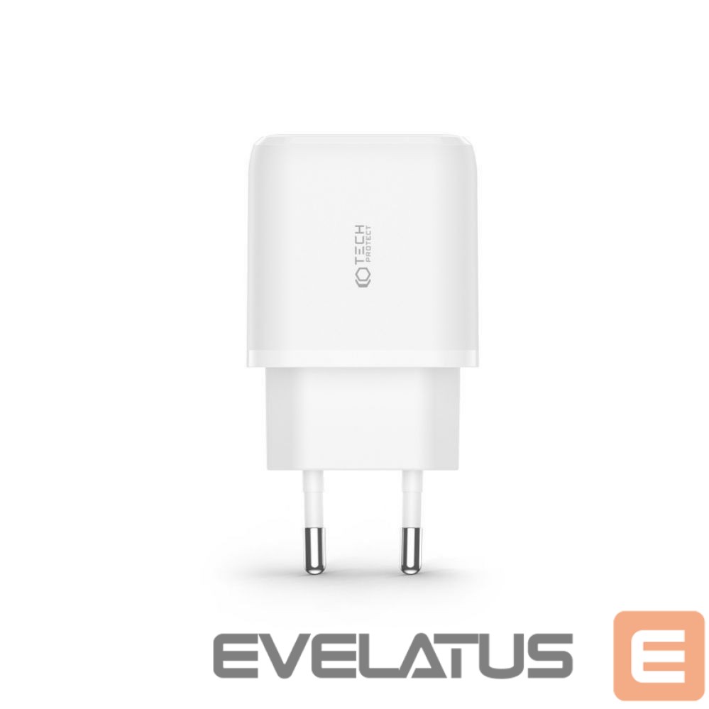 Адаптер Tech-Protect White \ z kablem USB-C \ USB-A (female) || USB-C (męski)