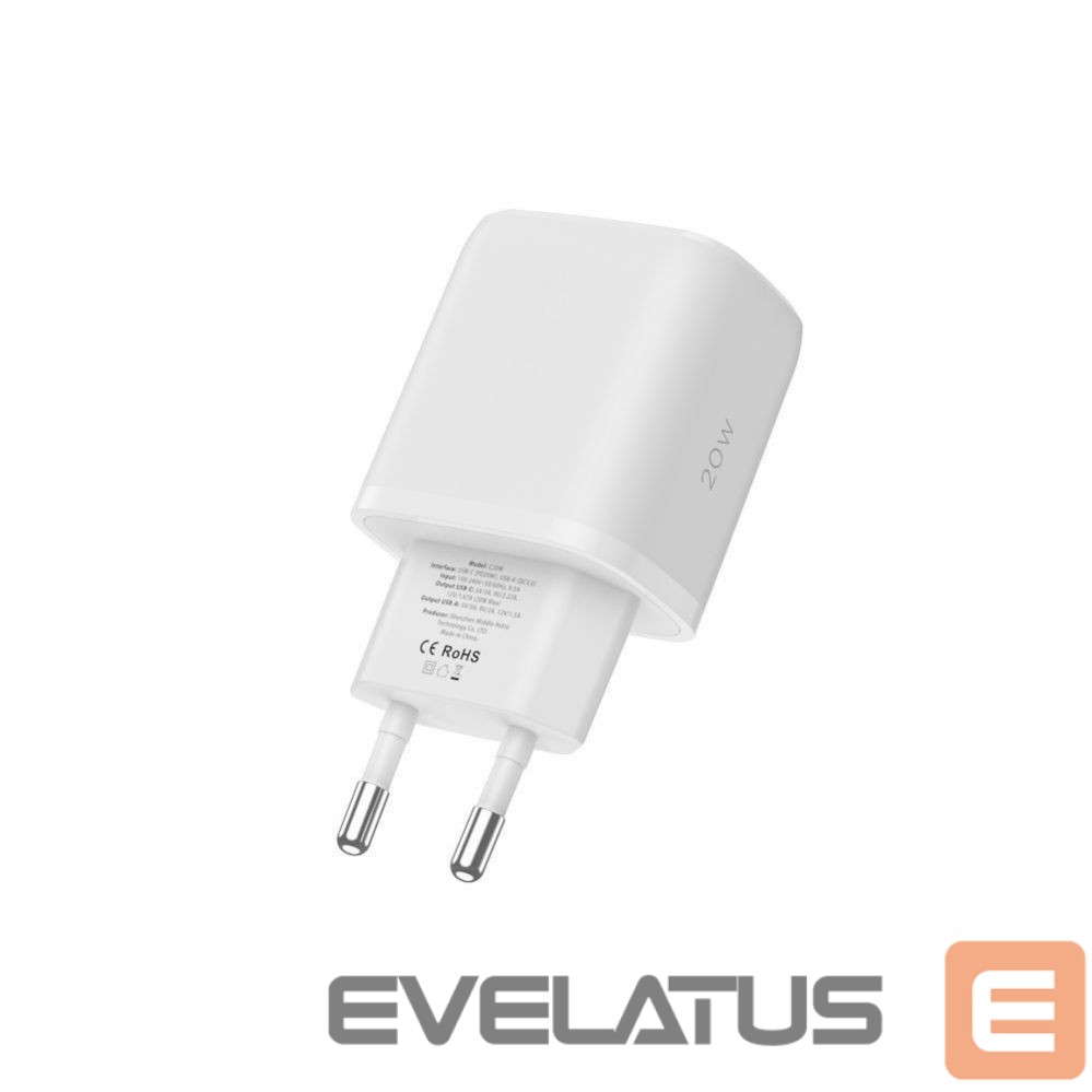 Адаптер Tech-Protect White \ z kablem USB-C \ USB-A (female) || USB-C (męski)