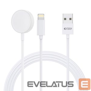 Адаптер Tech-Protect  Tech-Protect UltraBoost 2in1 Magnetic Charger with USB-C / Lightning Cables for Apple Watch 1.5m - White 