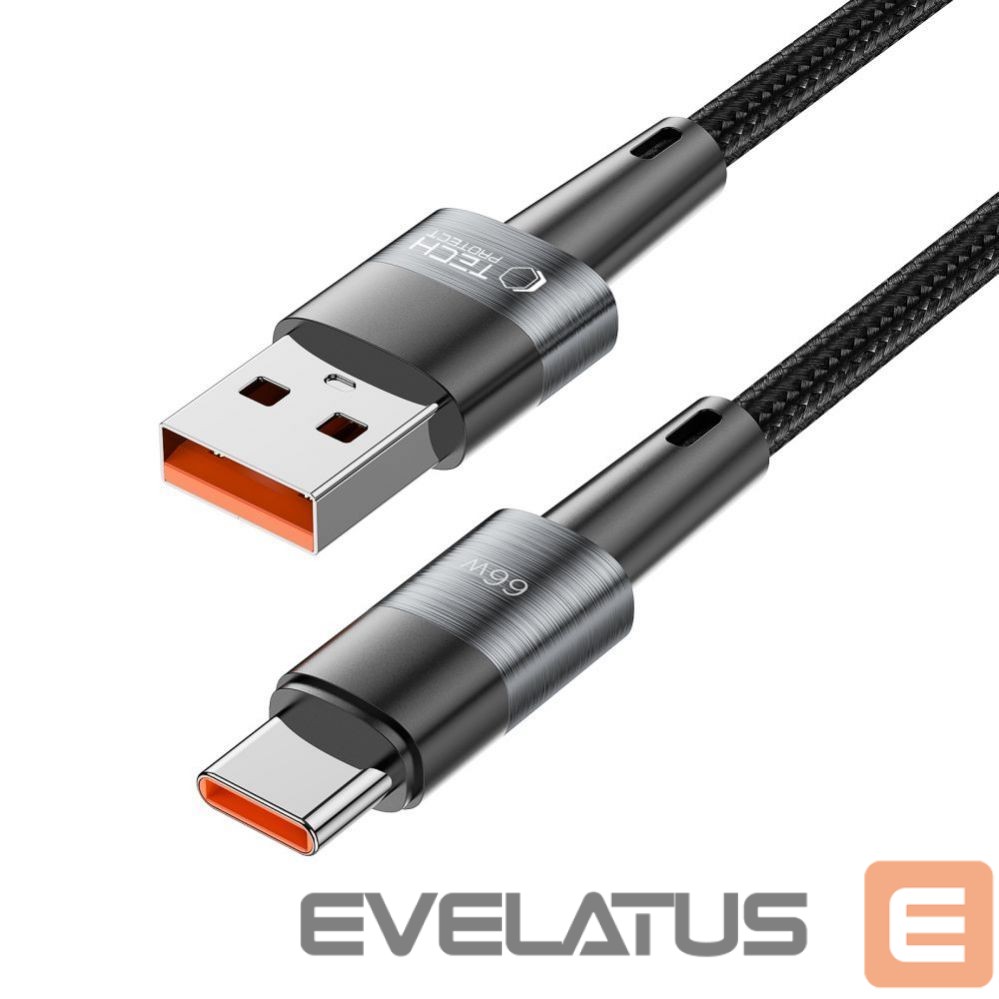 Кабель Tech-Protect Tech-Protect UltraBoost USB-C / USB-A Cable 66W 6A 0.25m - Gray