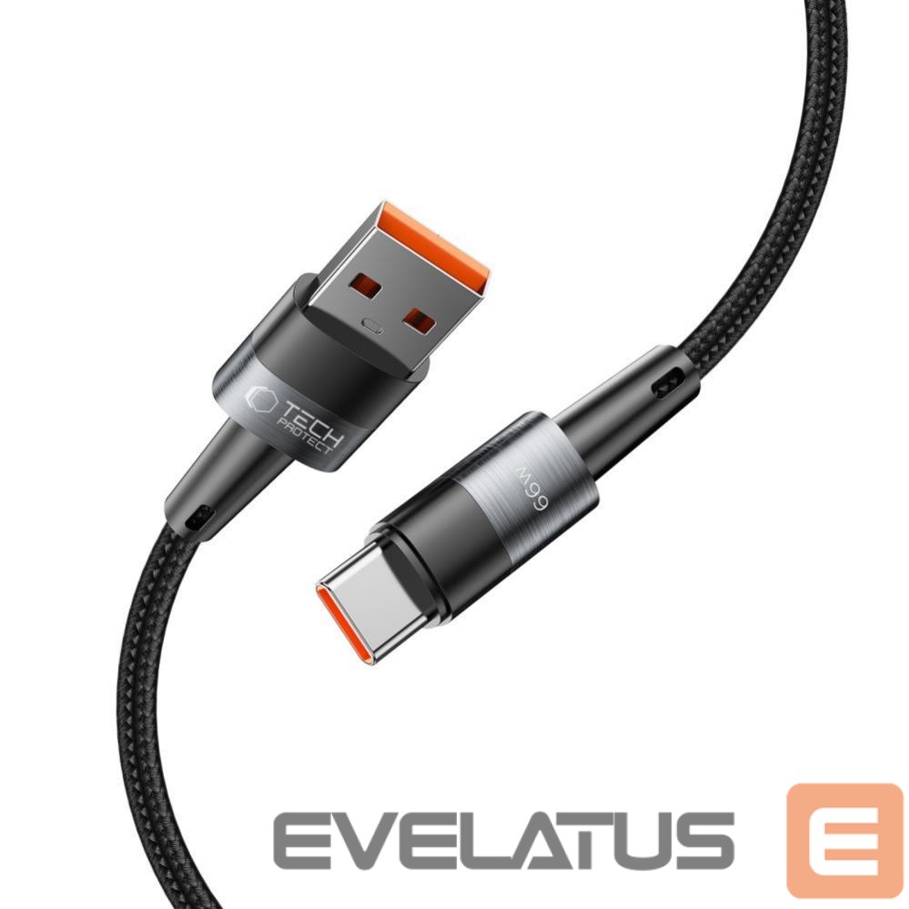 Кабель Tech-Protect Tech-Protect UltraBoost USB-C / USB-A Cable 66W 6A 0.25m - Gray