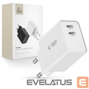 Адаптер Tech-Protect  Tech-Protect C35W charger 2x USB-C PD 35W - white 
