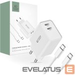 Адаптер Tech-Protect  White \ z kablem USB-C \ USB-C (female) || USB-C (męski) 