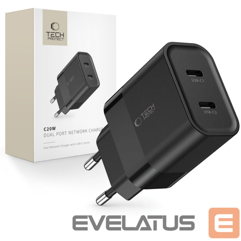 Адаптер Tech-Protect Black \ USB-C (female) \ without cable