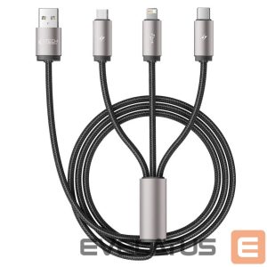 Кабель Tech-Protect  Tech-Protect UltraBoost 3in1 USB-A - Lightning / USB-C / micro USB 3.5A cable 1m - gray 