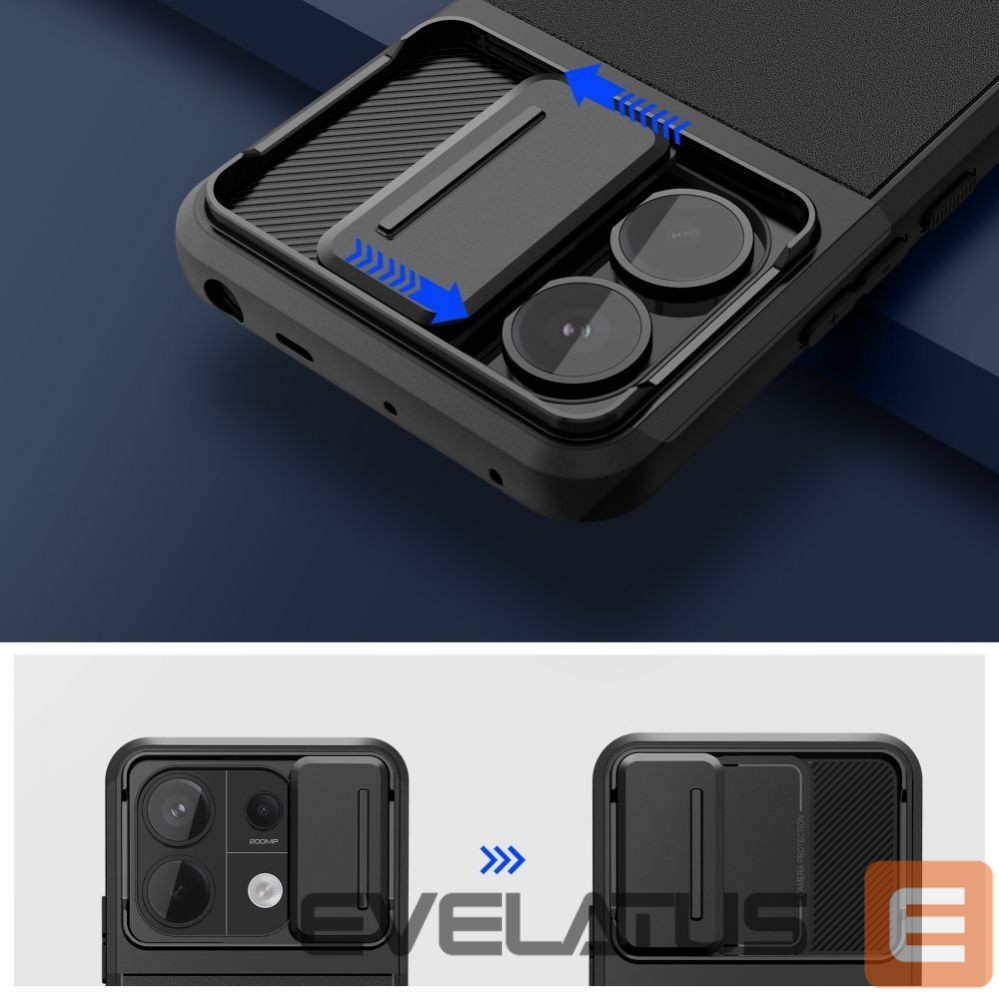 Чехол на заднюю панель Tech-Protect Tech-Protect Velar Cam+ Case for Xiaomi Redmi Note 13 Pro 5G / Poco X6 5G - Black