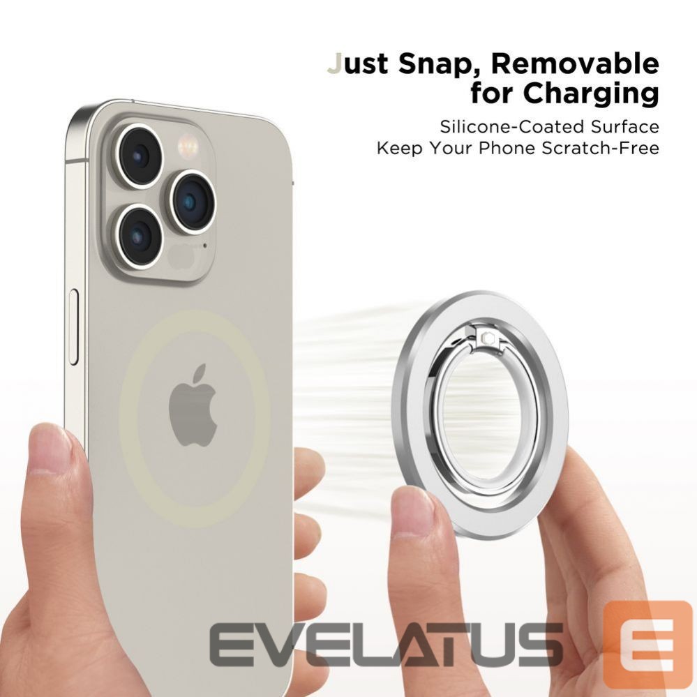 Авто держатель Tech-Protect Tech-Protect MMR300 magnetic holder/ring with MagSafe - silver