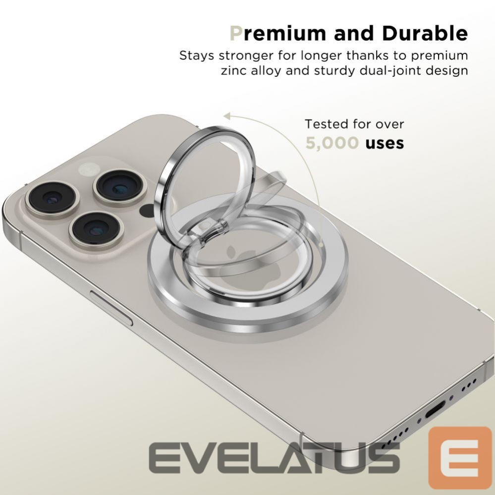 Авто держатель Tech-Protect Tech-Protect MMR300 magnetic holder/ring with MagSafe - silver