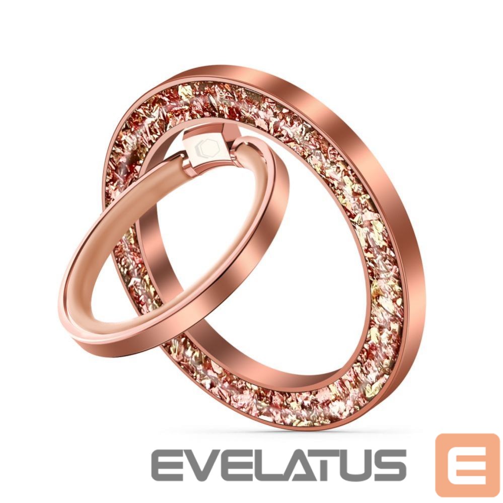 Авто держатель Tech-Protect Tech-Protect MMR200 magnetic holder / ring with MagSafe - pink with crystals