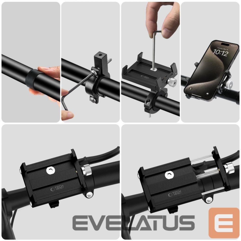 Авто держатель Tech-Protect Tech-Protect V4 Bike Handlebar Phone Holder - Black