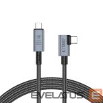 Кабель Tech-Protect  Tech-Protect UltraBoost Max L USB-C 4.0 (straight) / USB-C 4.0 (angled) PD 240W 8K 40Gbps 1.5m Cable - Gray 