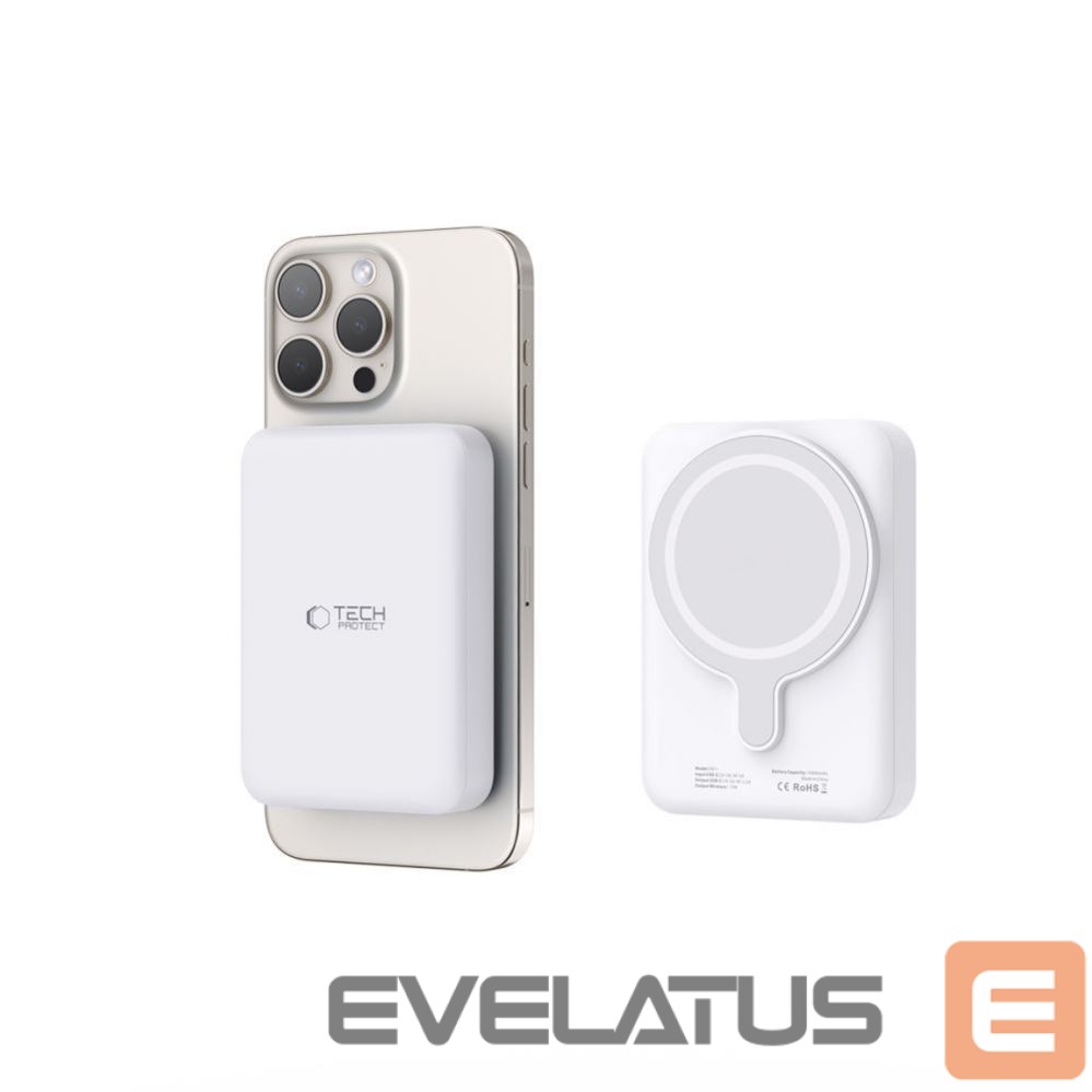 Внешний аккумулятор Tech-Protect White