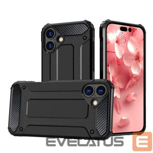 Чехол на заднюю панель Hurtel  Hybrid Armor iPhone 16 Plus Case - Black 