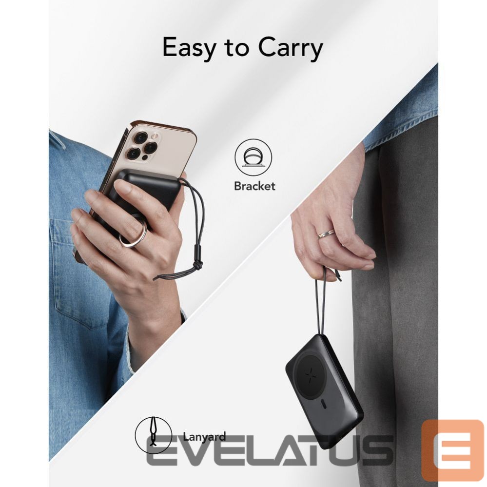 Внешний аккумулятор Veger Powerbank compatible with Magsafe Veger MagOn (VP1151 / W1151) PD QC3.0 2A 20W with wireless charging 10000 mAh white