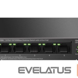 Сервер - Прочие аксессуары TP-Link  LS105LP 5-Port 10/100 Mbps Desktop Switch with 4-Port PoE 
