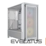 Корпус для компьютера Corsair  PC Case | Frame 4000D RS ARGB Modular | White | Mid-Tower | Power supply included No 
