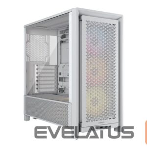 Корпус для компьютера Corsair  PC Case | Frame 4000D RS ARGB Modular | White | Mid-Tower | Power supply included No 