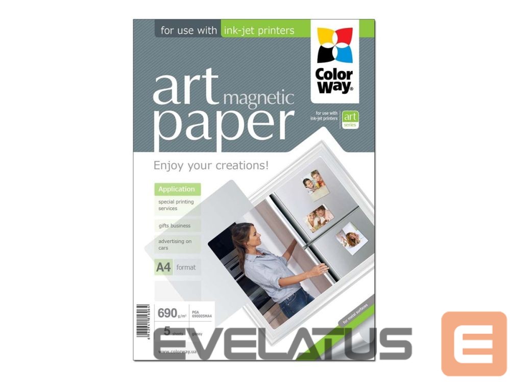 Офисные принадлежности ColorWay ART Glossy Magnetic Photo Paper A4 690 g/m²
