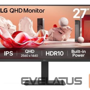 Монитор LG  | 27BA54QB-B | 27 " | IPS | QHD | 16:9 | 75 Hz | 5 ms | 2560 x 1440 pixels | 350 cd/m² | HDMI ports quantity 2 